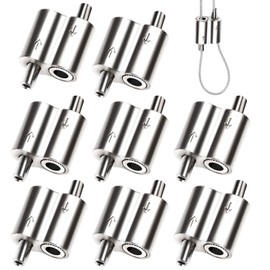 1/16 Inch M3 Stainless Steel Wire Rope Cable Clip Clamp, 1/16" Two Way Wire Rope Clips for 1/16 Inch (1.5mm-2.0mm) Stainless Steel Cable/Wire Rope - 8 PCS