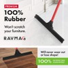 Rubber Floor Squeegee by RAVMAG - Heavy-Duty with 17.7 Inch