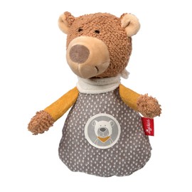 SIGIKID HoniBoniBear 39431 Heat Cushion Small for Girls and Boys, Baby Toy Recommended from Birth Brown/Grey