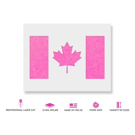 Canadian Flag Stencil - Reusable Stencils for Painting - Mylar Stencil for Crafts and Decor