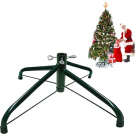 GothicBride Christmas Tree Stand, 40cm Portable Iron Metal Christmas Tree Stand for 0.5"-1.57" Tree Pole, Christmas Tree Base Stand Foldable Metal Universal Tree Stand for Xmas Tree