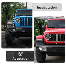 Linksip Angry Eye Headlight Covers Compatible with 2024 Jeep Wrangler JL 4XE & Gladiator JT Sport Rubicon Sahara Willys Mojave, Head Lamps Angry Bird Bezel Rings, Exterior Accessories(Yellow)
