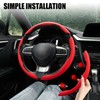 Amiss Nappa Leather Steering Wheel Cover, 3PCS Segmented Steering Wheel