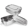 LDHHYH 2 Pack 1200ml / 42oz Stainless Steel Bento Box,