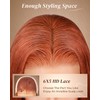 Arabella 5x6 Glueless Bob Wigs Human Hair Ginger Orange Lace