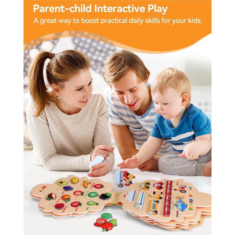 Heypappy Busy Board, 12 in 1 Busy Book Learning Sensory