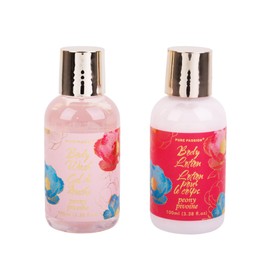 PURE PASSION Shower Set includes Shower Gel, Body Lotion and Bath Sponge