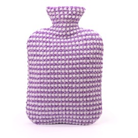 DICEVER Hot Water Bottle with Soft Cover, 2L Hot Water Bag with Cover, Purple