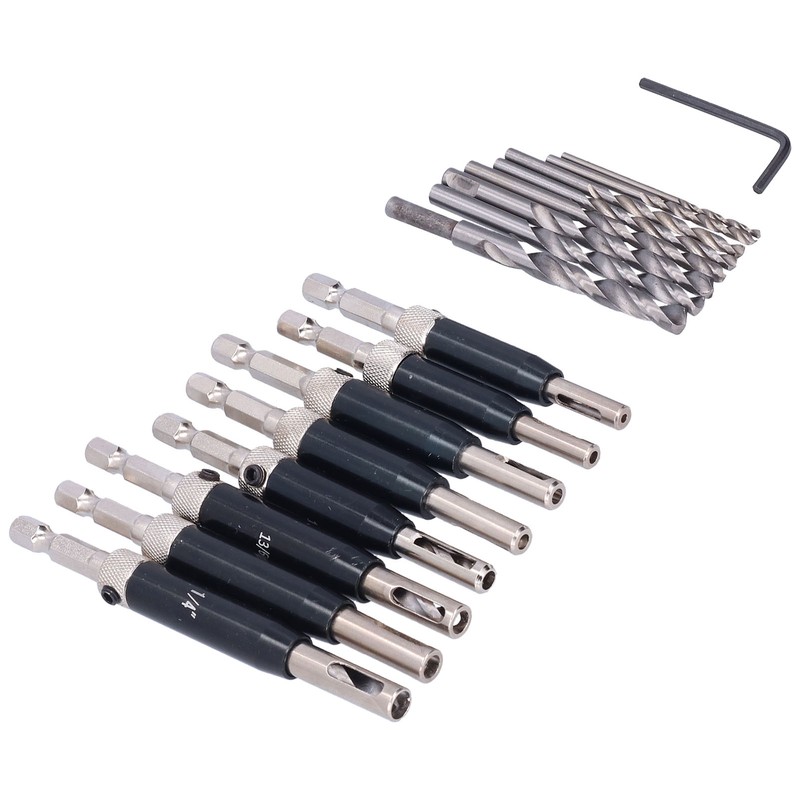 17pcs Hinge Drills Set Self Centering Door Drill Bit Kit
