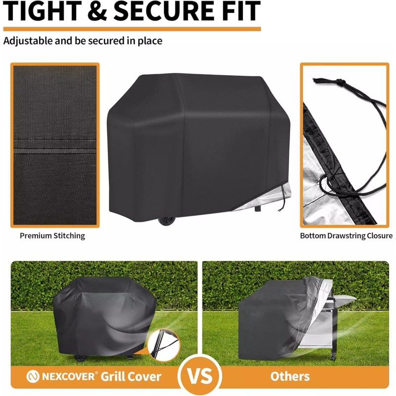 NEXCOVER 58 inch Heavy Duty BBQ Grill Cover Waterproof UV