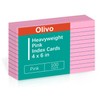 Pink Index Cards 4x6 Lined Ruled Flash Note Cards 100
