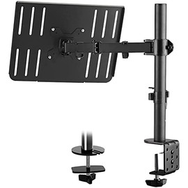 Suptek Full Motion Laptop Riser Desk Mount Stand with Grommet Option, Height Adjustable (400mm), Fits up to 17 inch Notebooks , VESA 100, up to 22lbs (MD6421TP004)