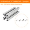 sourcing map 80Pcs M3/M4/M5/M6 T Spring Nut Half Round T