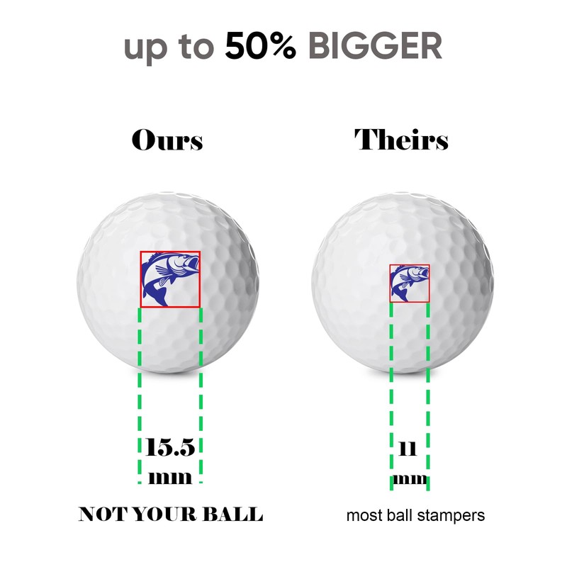 ZEETY Golf Ball Stamp, Golf Ball Stamper, Self-Inking Golf Ball
