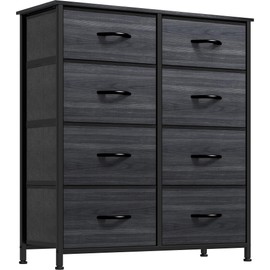 YITAHOME Dresser for Bedroom, Tall Dresser with 8 Drawers, Storage Tower with Fabric Bins, Chest of Drawers for Closet & Living Room - Sturdy Steel Frame, Wooden Top