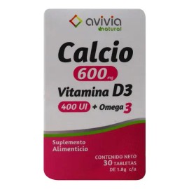 Calciovitamina D3omega-3 (avivia) C30 Tabs. 600 Mg400 Ui Sabor Sin Sabor                                                                              