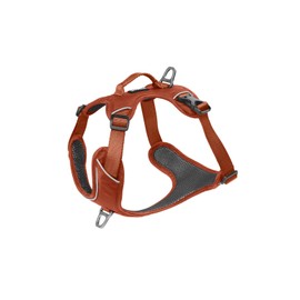 KYFLIE - No-Pull Reflective Dog Harness for Training & Daily Walks - Adjustable & Breathable Y Harness - Front & Back Leash Attachments - Control & Assistance Handle - M - Copper