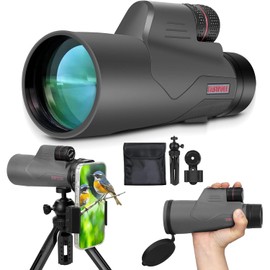 Monocular 15 x 56 Telescope for Bird Watching Hiking Camping Wildlife Watching Adjustable Eyecup (15 x 56)