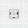 SereneDrains 304 Stainless Steel 4 Inch Square Polished Chrome Shower