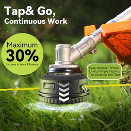 KAITAI Weed Eater Head,Universal Trimmer Head for Echo Speed Feed 400,Ego,Ryobi,Dewalt,Stihl,String Trimmer Replacement Head with 16ft 095" Trimmer Line,6 Adapts,Simple Tap & Go System