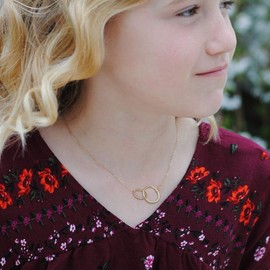 IEFLIFE Best Friend Circles Necklace Gifts, Best Friend Necklaces Linked Circle Necklace Gifts for Best Friend Thank You Necklace Best Friend Women Gifts