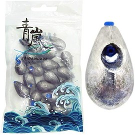 [Blue Storm Lure] Rockfish Sinker, 0.3 oz (7.5 g), 0.4 oz (11 g), 0.6 oz (18 g), 0.6 oz (18 g), Set of 20, Free Rig, Texas Rig, Straight Rig, Rockfish, Root Fish, Bass Fishing