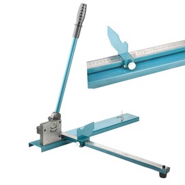 EODSAD Manual Din Rail Cutter, Dual Groove Rail Cutting Tool with 50cm/20in Measuring Ruler Sliding Baffle for Slotted Steel Aluminum Iron PVC Guide Rail Cutting