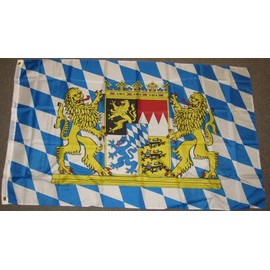 3X5 Bavarian Lions Oktoberfest Octoberfest Biergarten Bavaria Germany Flag 3'X5'
