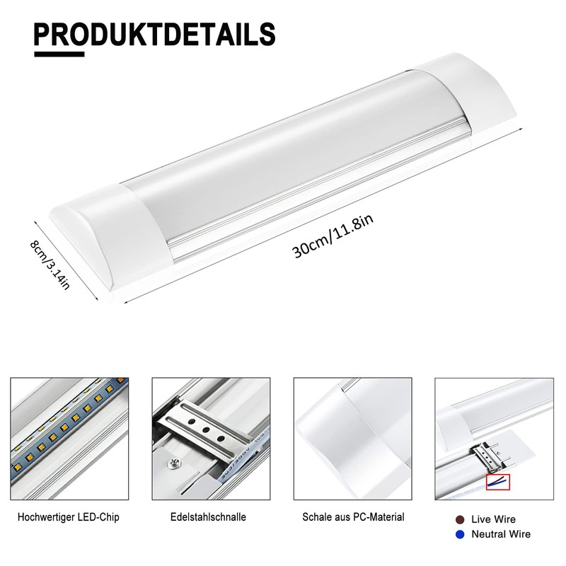 40W LED Light Strip Warm White 120 cm LED Under-Unit