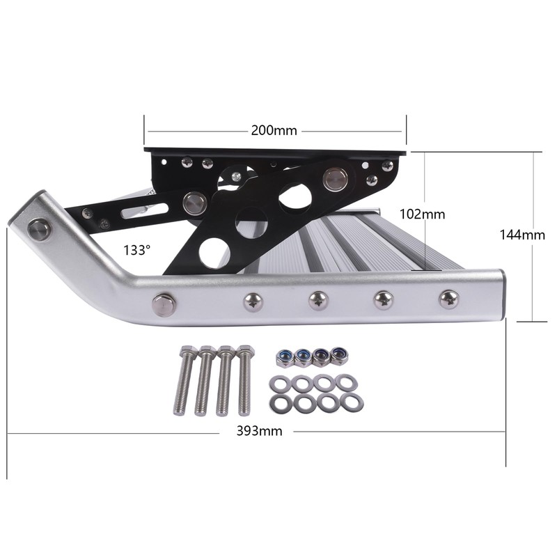 Flynsu Manual RV Step Single Ladder Step Telescopic Folding RV