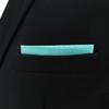 SHLAX&WING Solid Aqua Indigo Silk Fahion Necktie, 12.6 x 12.6