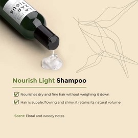 Lazartigue Nourish Light Shampoo I Nutre y fortalece el cabello sin apelmaza I Con aceite de soja I Para cabello seco y fino I 250 ml