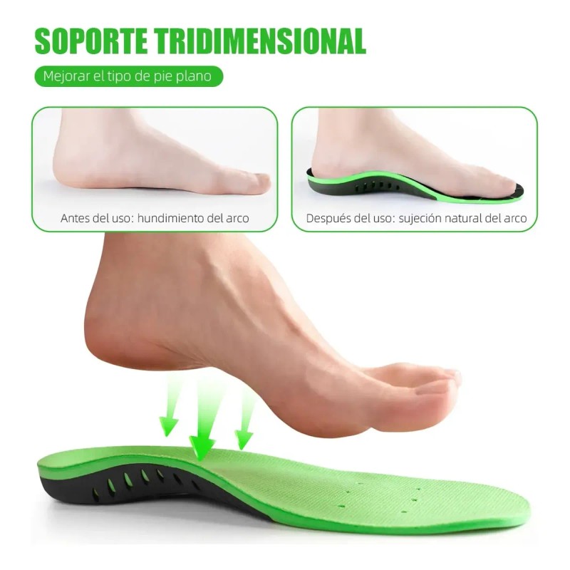 2pcs Plantillas Ortopedicas Para Fascitis Plantar Pie Plano