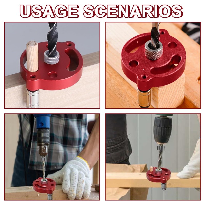 Rierousy Drilling Template Furniture Making Drilling Aid Vertical Drilling Woodworking