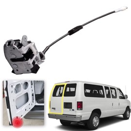 Unikpas Rear Door Latch assembly compatible for 1992-2019 Ford E150 E250 E350 Econoline Van Rear Left Cargo Door lock latch replace part 8C2Z15431A03A