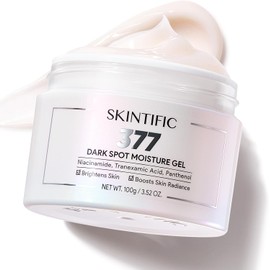 SKINTIFIC 377 Gel Hidratante facial para Manchas Oscuras con Glutatión 100g, Ácido Tranexámico, 5X Ceramida, Textura Ligera, Aclara Hiperpigmentación