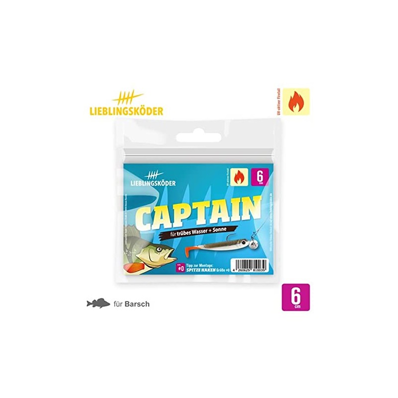Lieblingsköder Rubber Fish 6 cm – 6 Fishing Lures, Colour