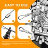 Labeumela 1/4" Aluminum Crimping Loop Sleeve 25PCS, Cable Ferrule Wire