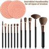 2 Pieces Silicone Makeup Brush Cleaner, YalsFTY Cosmetic Brush Scrubber