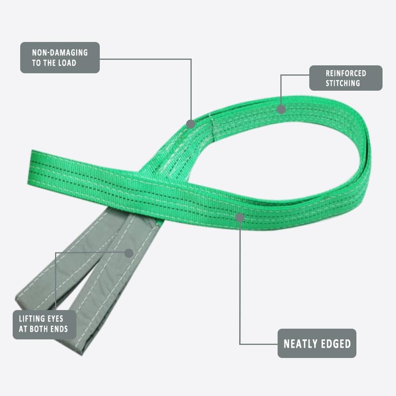 Duplex Polyester Webbing Lifting Heavy Duty Flat Cargo Sling Strap