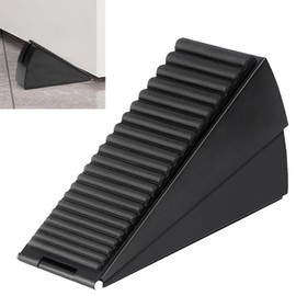 Yuiturt Door Stops Indoors, Door Wedges Indoors, Rubber Door Stop, Door Jammer, Black Rubber Door Wedges for Floor, Non-Slip Doorstops Wedge for Heavy Doors, Wall Protector for Indoor Use