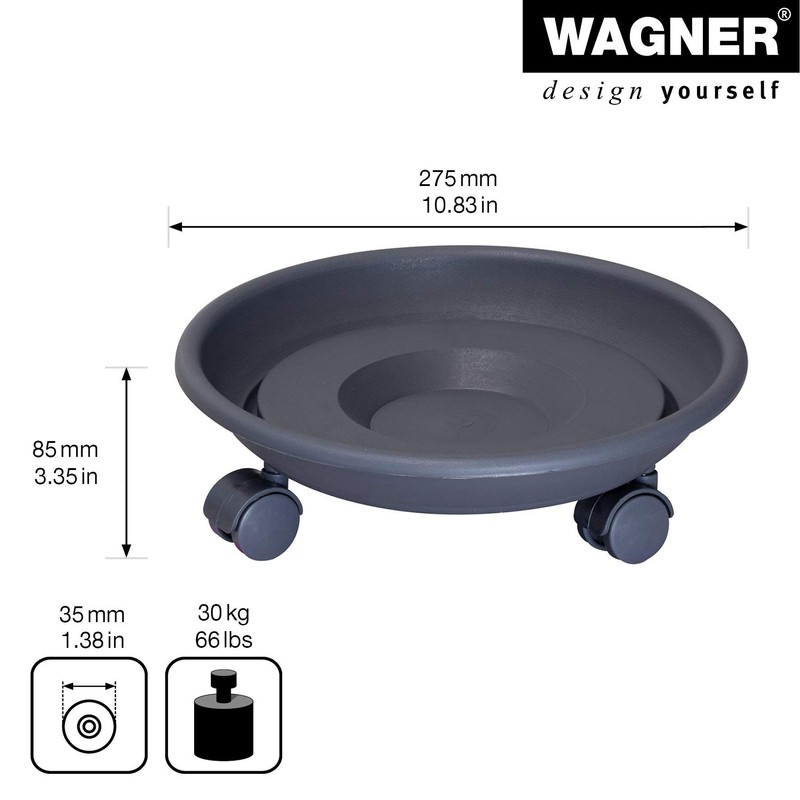WAGNER Pflanzenroller SERIE K Ø 27,5 x 8,5 cm I