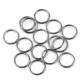 HDSupplies 200 Pieces - 5mm Jump Rings - Gunmetal Black - 21 Gauge