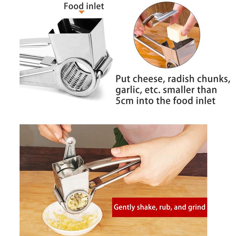 SUQ 4 in 1 Cheese Grater, Stainless Steel, Compact Cheese