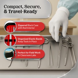 30 Pcs Advanced Dissection Kit for Biology Lab Anatomy |Set for Medical Students and Veterinary with Stainless Steel Scalpel Knife Handle Blades