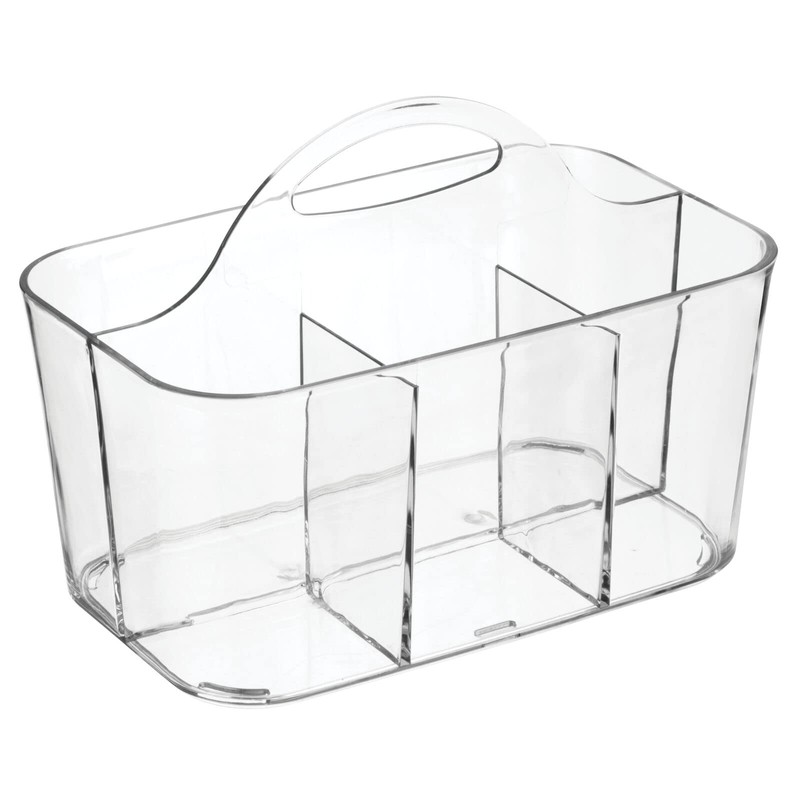 mDesign Plastic Cutlery Storage Organizer Caddy Bin Tote with Handle