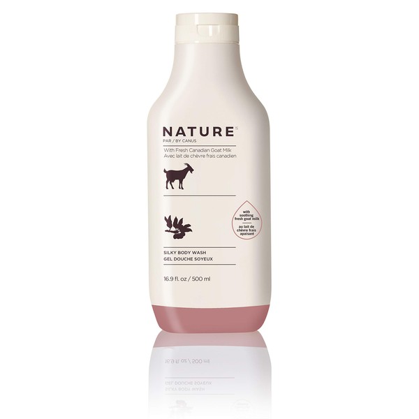 Nature By Canus, Natural Cleanser, Moisturizing Shea Butter Body wash with Goat Milk, for dry skin types 16.9 Fl Oz