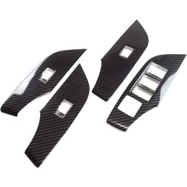 FUKUARE Toyota New RAV4 Door Switch Panel, Black Carbon Style, Set of 4, Interior Custom Parts, 2