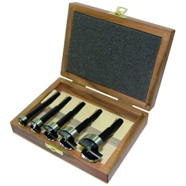 Black Shark Pro Forstner Drill Bit Set 5 Pieces Diameter 15-20-25-30-35 mm Length 90 mm in Wooden Case