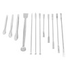 12Pcs Laboratory Spatula Stainless Steel Reagent Scoop Spoon Tool Set